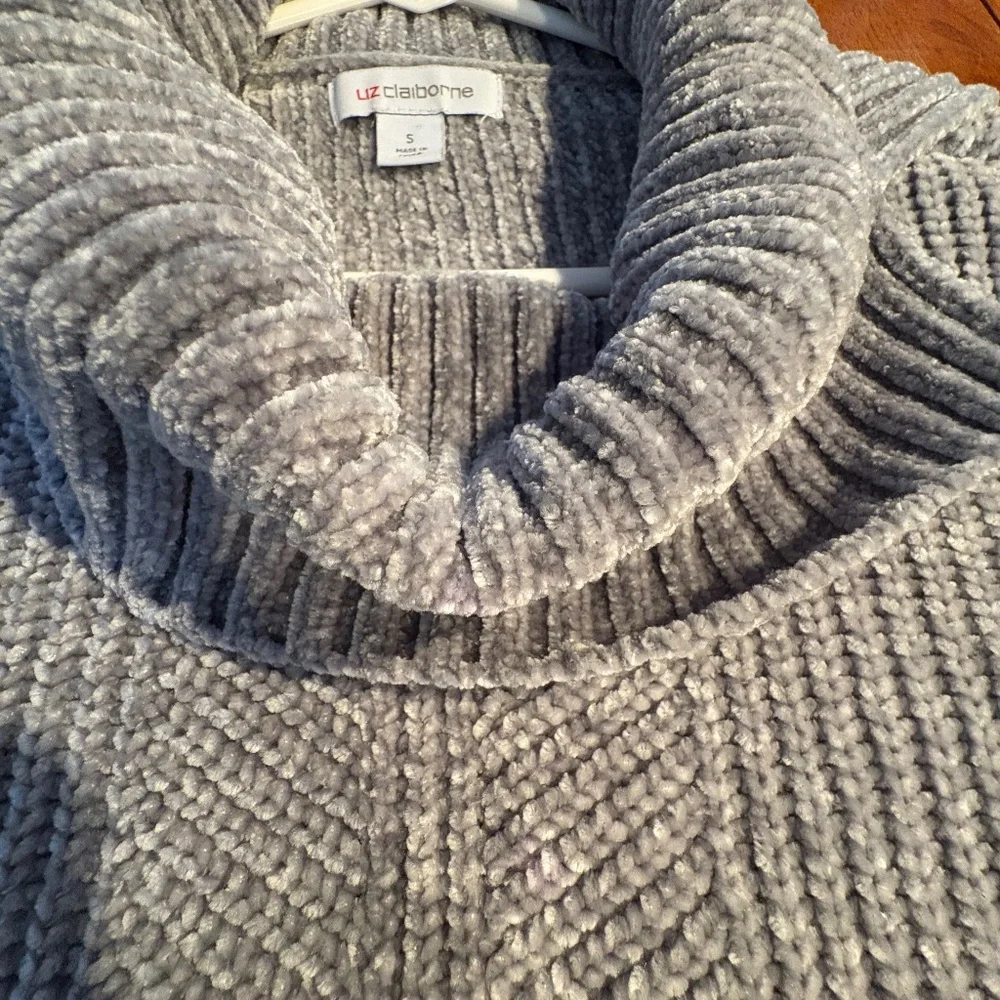 Liz Claiborne Cowl Neck Sweater Womens Size S Gray